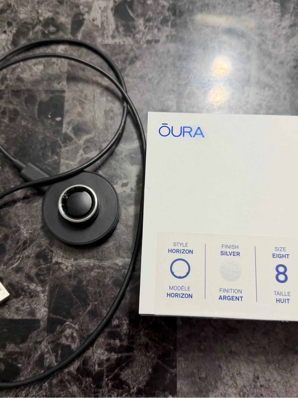 Oura Gen 3 - Horizon - Size 8 - Silver